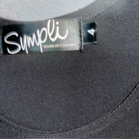 Simpli Black Tunic Top Size 4 - Picture 7 of 14